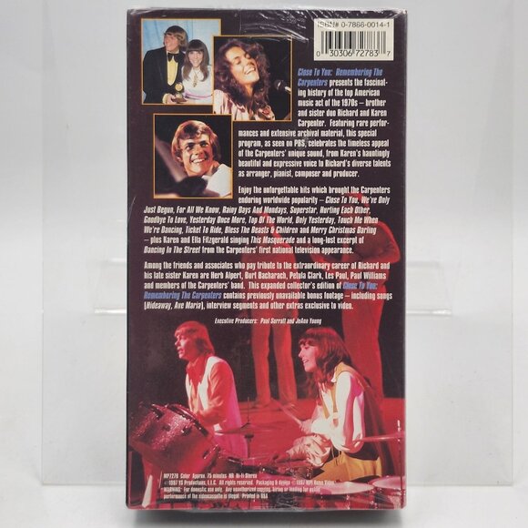 Close To You Remembering The Carpenters VHS 1997 MPI Home Video MP7278 SEALED - Picture 2 of 6